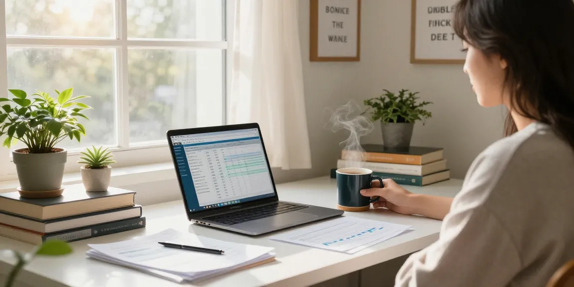 Individual managing debt in a serene home office, highlighting effective financial planning.