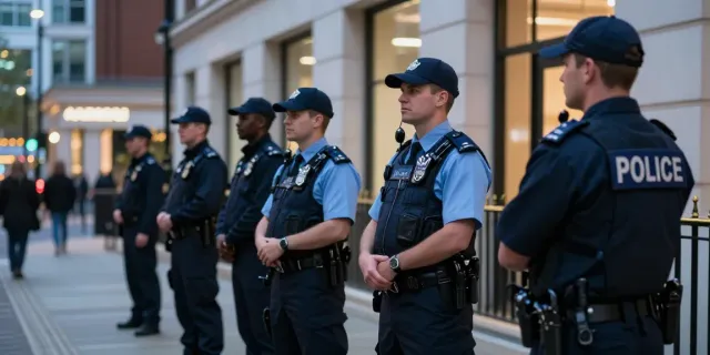 Security Guards providing reliable community protection outside a corporate building in London.